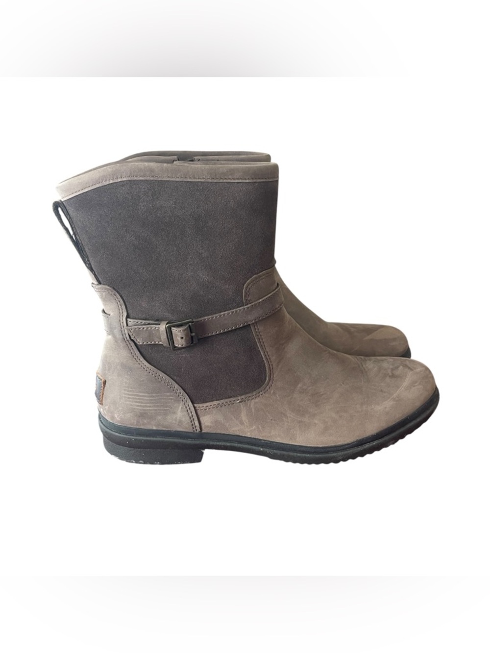 UGG Zemira Brown Leather Shearling Winter Boots